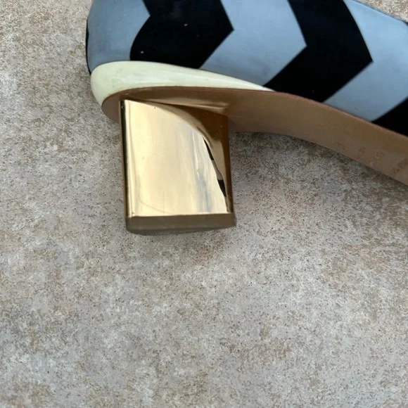 NICHOLAS KIRKWOOD  ZIGZAG PRINT LEATHER PUMPS - Picture 9 of 15